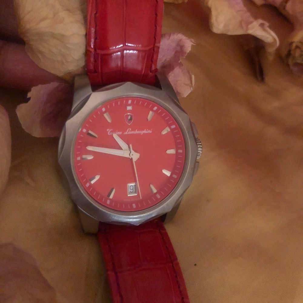 Hot Red Torino Lamborghini Woman’s watch leather